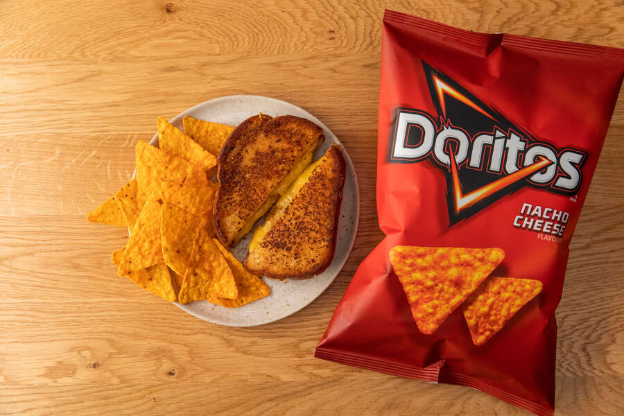 DORITOS® Nacho Cheese Gooey Grilled Cheese Sandwich Recipe Thrillist