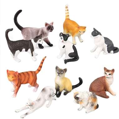 Cats, cats and more cats: EOIVSH Cat Figures Toy Set (ages 3+)