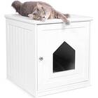 BIRDROCK Home Decorative Cat House & Side Table Litter Box Enclosure 