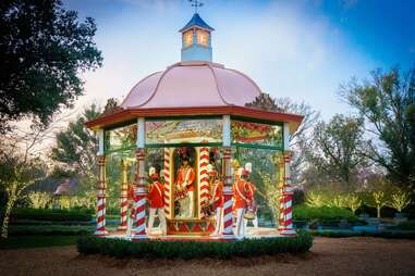 12 Drummers Drumming Gazebo at Dallas Arboretum