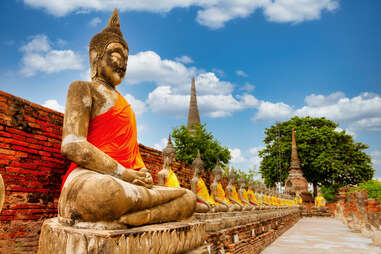 Buddha at Wat Yai Chaimongkol in Ayutthaya