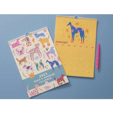 To fit your trendy aesthetic: 2023 Dogs & Doodles Wall Calendar