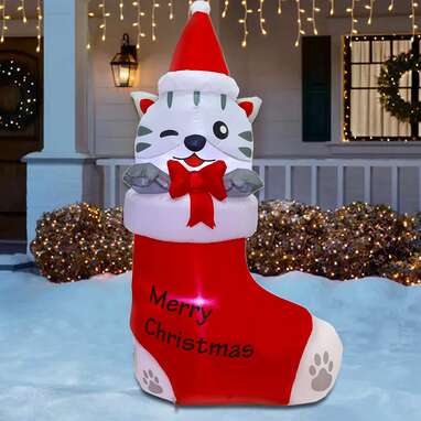 A giant stocking fit for a giant cat: Juegoal 5-Foot Kitten Inflatable