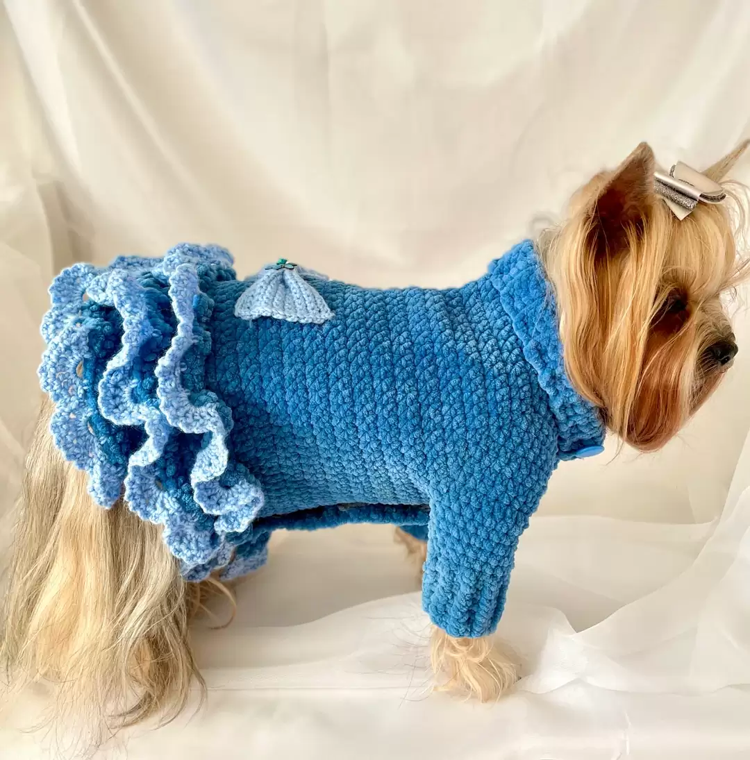 white christmas dresses Year Of The Dog Sweater (Crochet) – Lion Brand Yarn main image 1