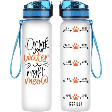 A fun way to track your daily water intake: Coolife 1 Liter Motivational Tracking Water Bottle