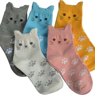 For keeping feet warm and cozy: Jeasona Cat Socks