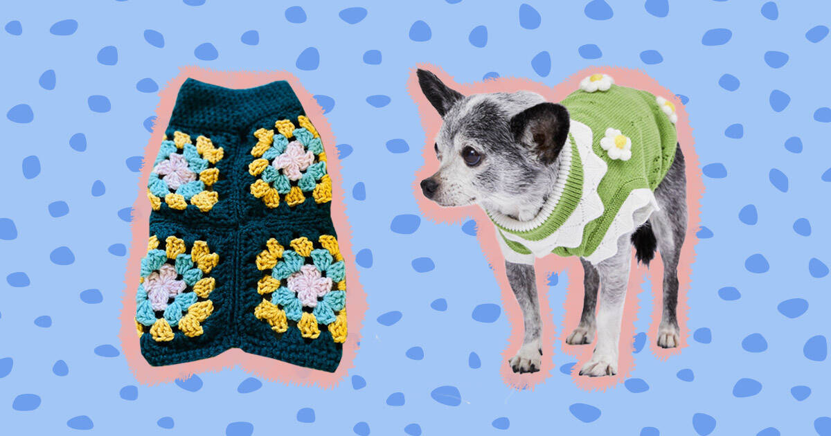 Crochet Granny Square Dog Sweater Pattern for Small Medium -   Dog  sweater crochet pattern, Dog sweater pattern, Crochet dog sweater