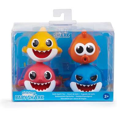 For bath-time fun: WowWee Pinkfong Baby Shark Bath Squirt Toy (for ages 12 months and up)