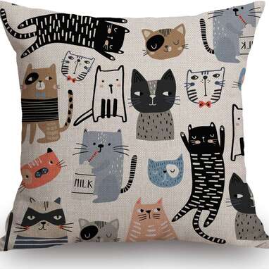 Decorative store cat pillows