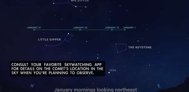 how to see the comet
