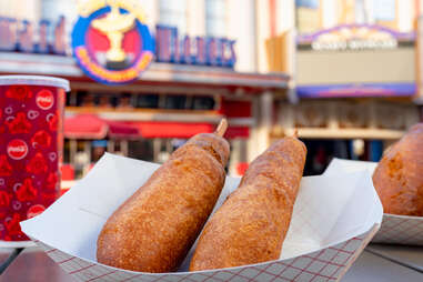 Corn Dogs at Little Red Wagon at Disneyland