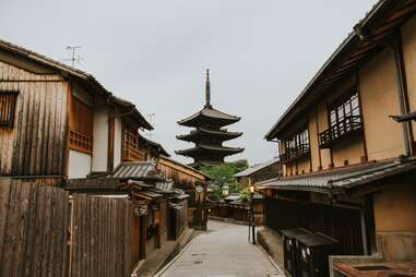 Japan cityscape in Higashiyama historic district