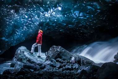 Crystal Cave at Skaftafell Vatnajokull National Park, Iceland