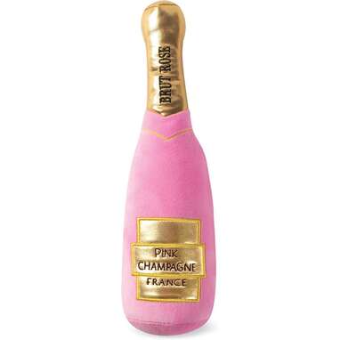 There’s never a bad time for champagne: Pet Shop by Fringe Studio Mutt Rose Champagne Squeaky Plush Dog Toy