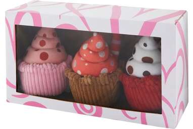 Sweets for the sweet: Frisco Valentine Cupcakes Plush Squeaky Dog Toy