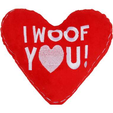 This heart says it all: BoomBone Valentine’s Squeaky Dog Toy