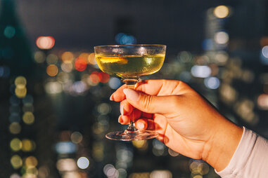 cocktail at overstory