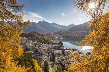 St. Moritz in fall