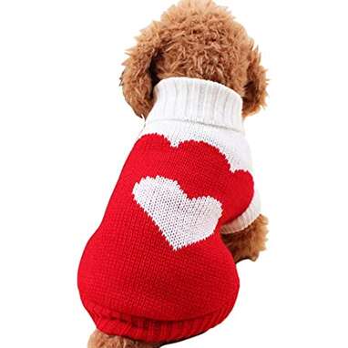 A simple heart sweater: CHBORCHICEN Pet Dog Sweaters