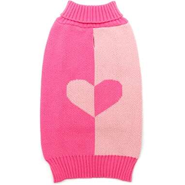 A two-toned pink look: cyeollo Valentine’s Day Dog Sweater