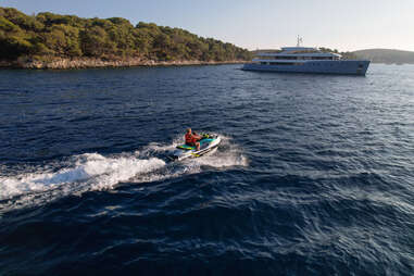 Jet ski beside the Ohana superyacht