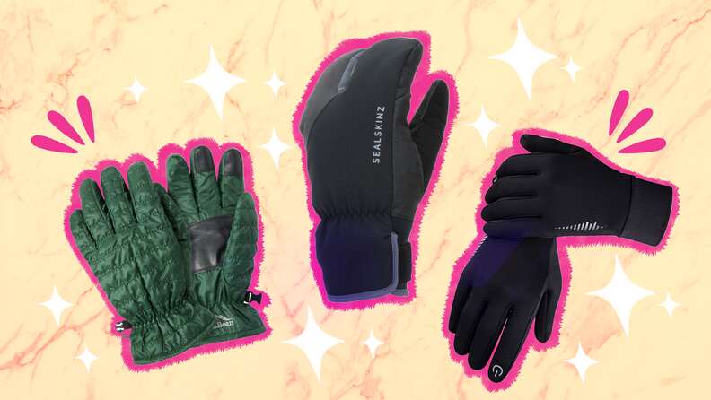 Warm dog walking store gloves