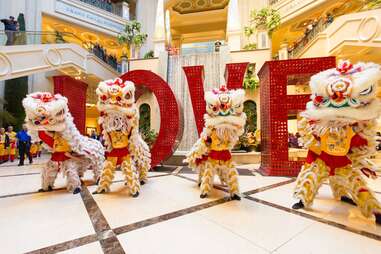 Chinese new year decorations at the Venetian hotel & Casino in Las