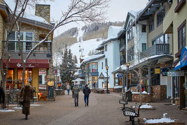 mountainside ski town