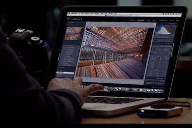 Adobe Lightroom 5 on laptop