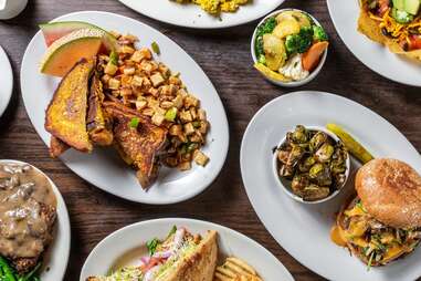 assortment of chicago diner menu items