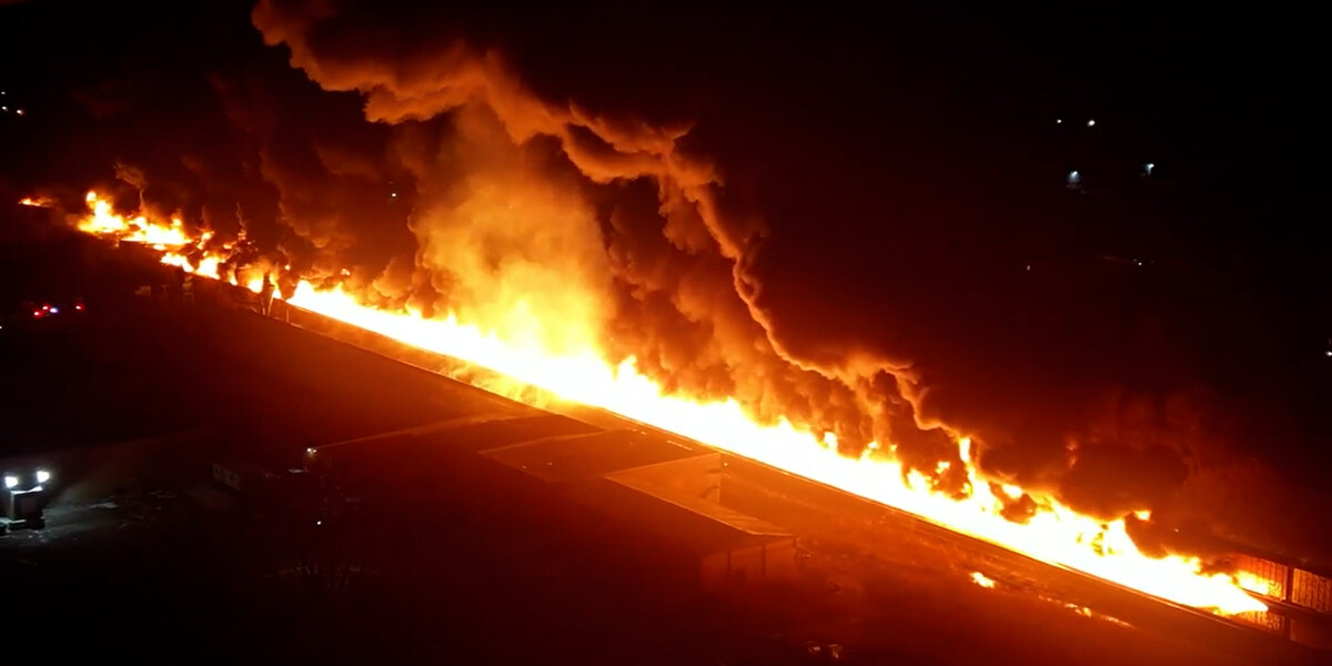 Watch Fiery Train Derailment In Ohio Sparks Fears Over Toxic Chemicals Nowthis