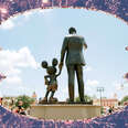 Mickey Mouse and Walt Disney statue at Disney World