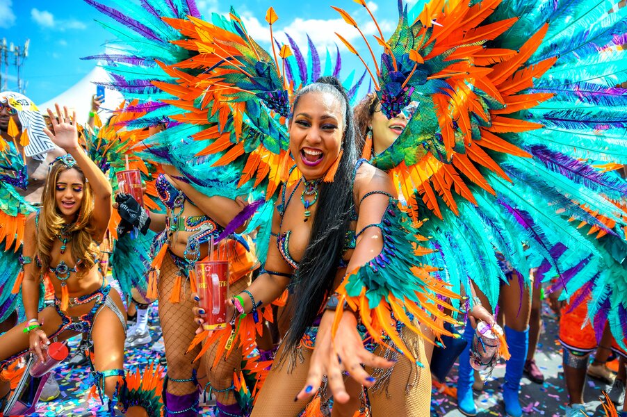 Colorful Corn Costume at Festive Carnival