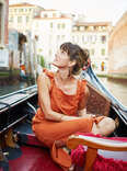 woman in a gondola