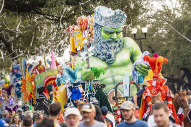 A float in the Krewe of Orpheus parade in New Orleans.