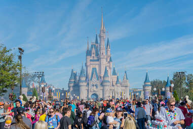Magic Kingdom with crowd