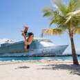 Royal Caribbean cruise ship at Labadee, Haiti