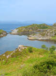 The view from Seascape holiday cottage on the Isle of Rona in Scotland.