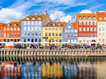colored houses along Nyhavn harbor, Copenhagen