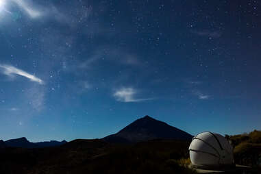 teide observatory at night