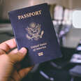 US passport inside a plane