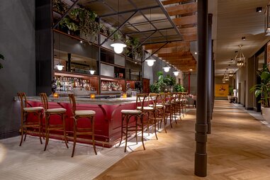 Lobby bar at the Eliza Jane