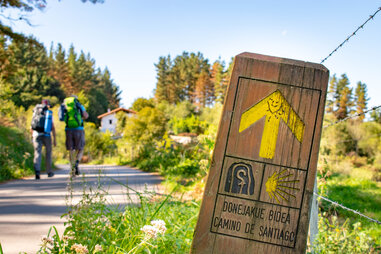 Sign on Camino de Santiago