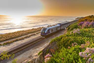 An Amtrak day on a spring day