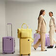 The Monos x Magnolia Bakery luggage collection. 