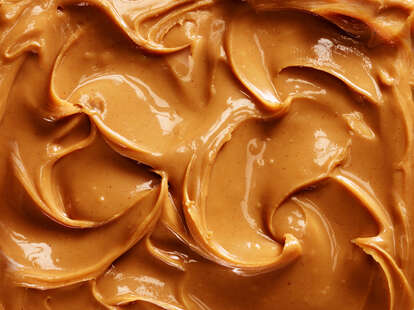 Closeup of peanut butter spread