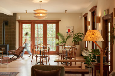 The Hotel Lilien Catskills boutique hotel’s breakfast area