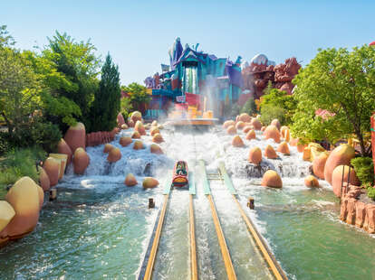 The Dudley Do-Right Ripsaw ride at Islands of Adventure in Florida.