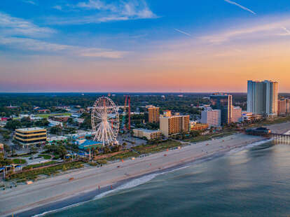 An aerial view of Myrtle Beach, South Carolina.