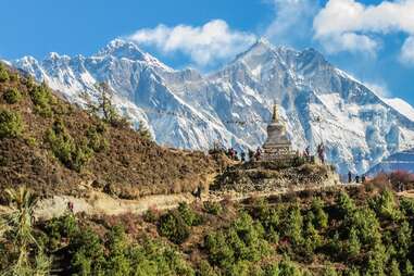 namche bazaar stupa nepal adventure travel 